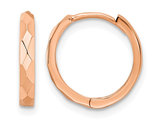14K Rose Pink Gold Polished Hoop Earrings (2.00mm thick)